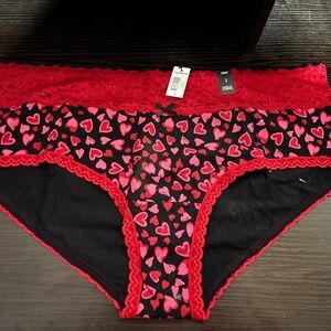 Torrid 2x red hearts Cheeky Underwear